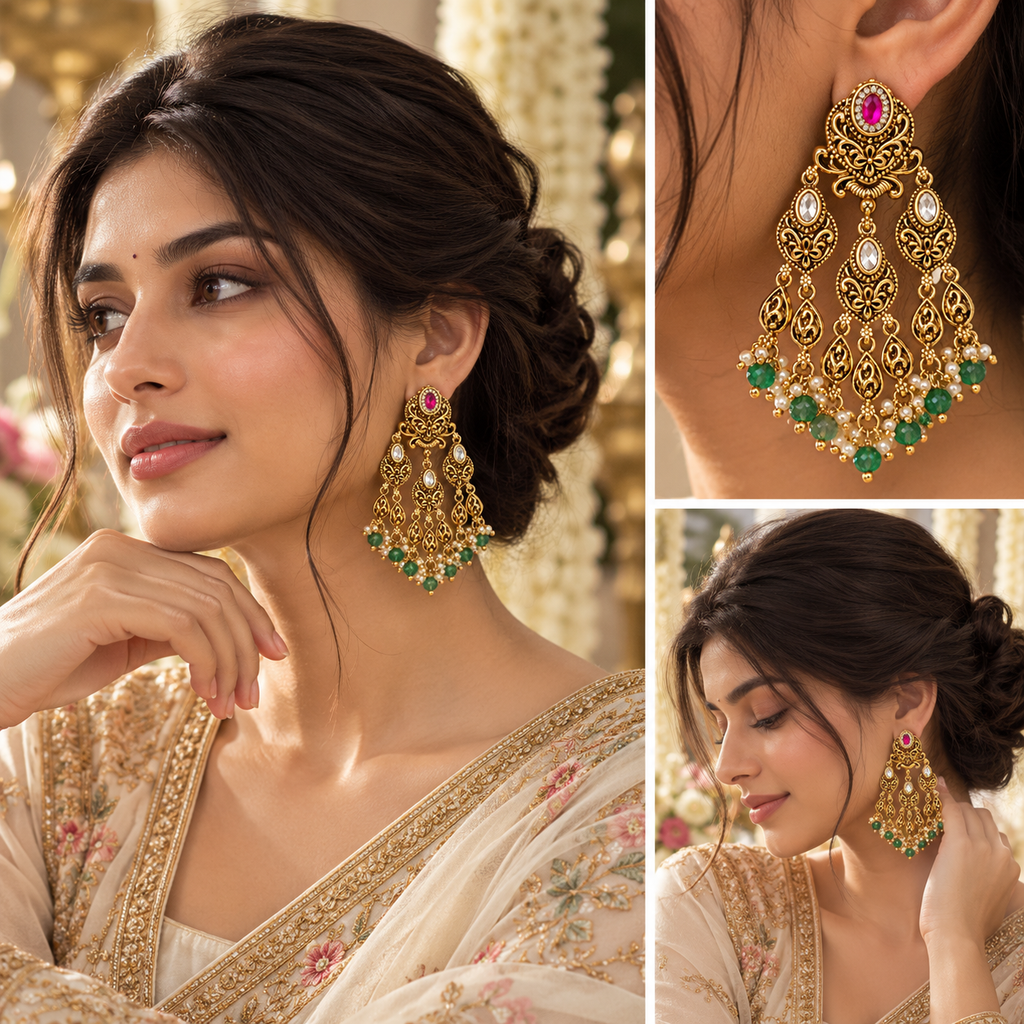 Sunehri Chandrika Earrings