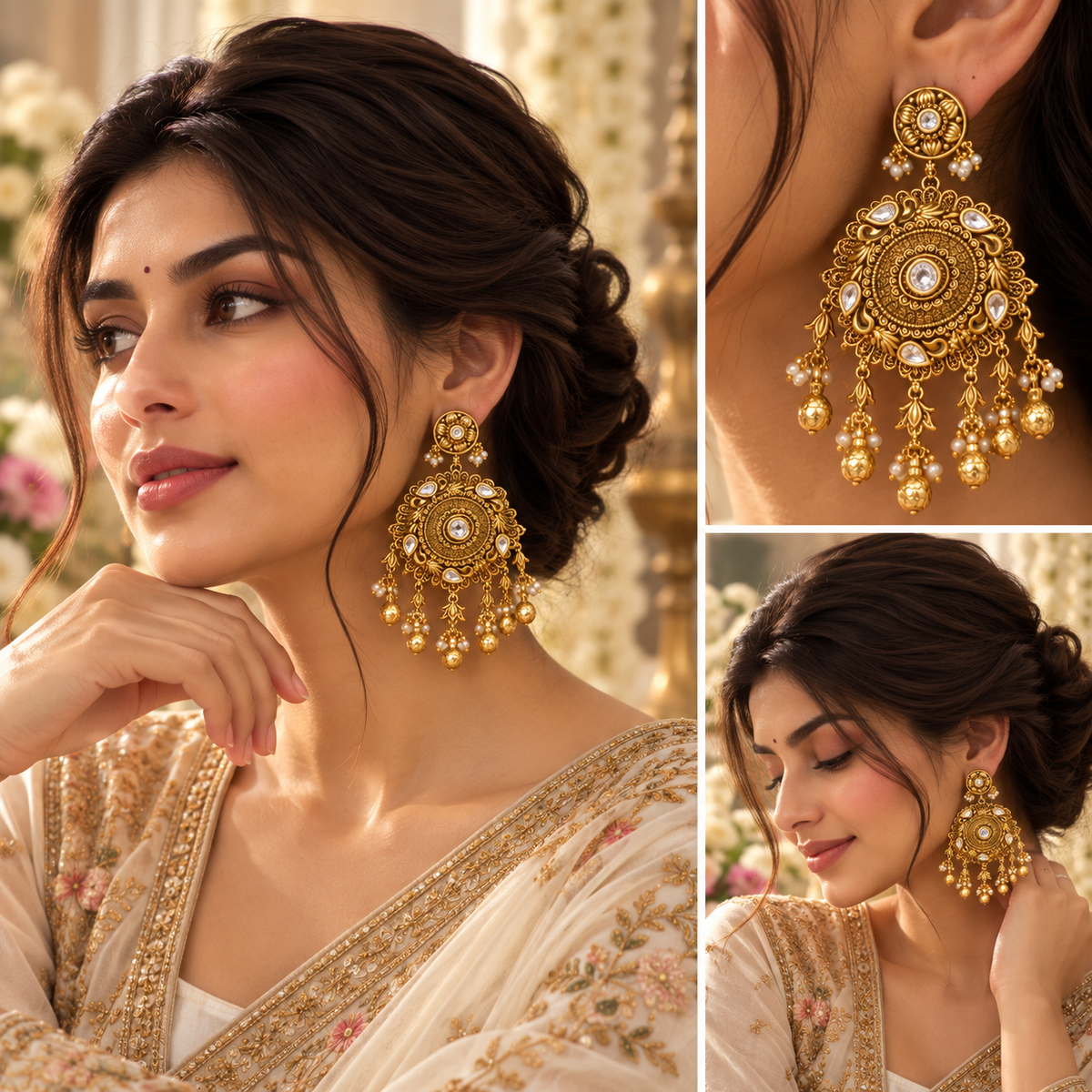 Zareen Kundan Chandeliers