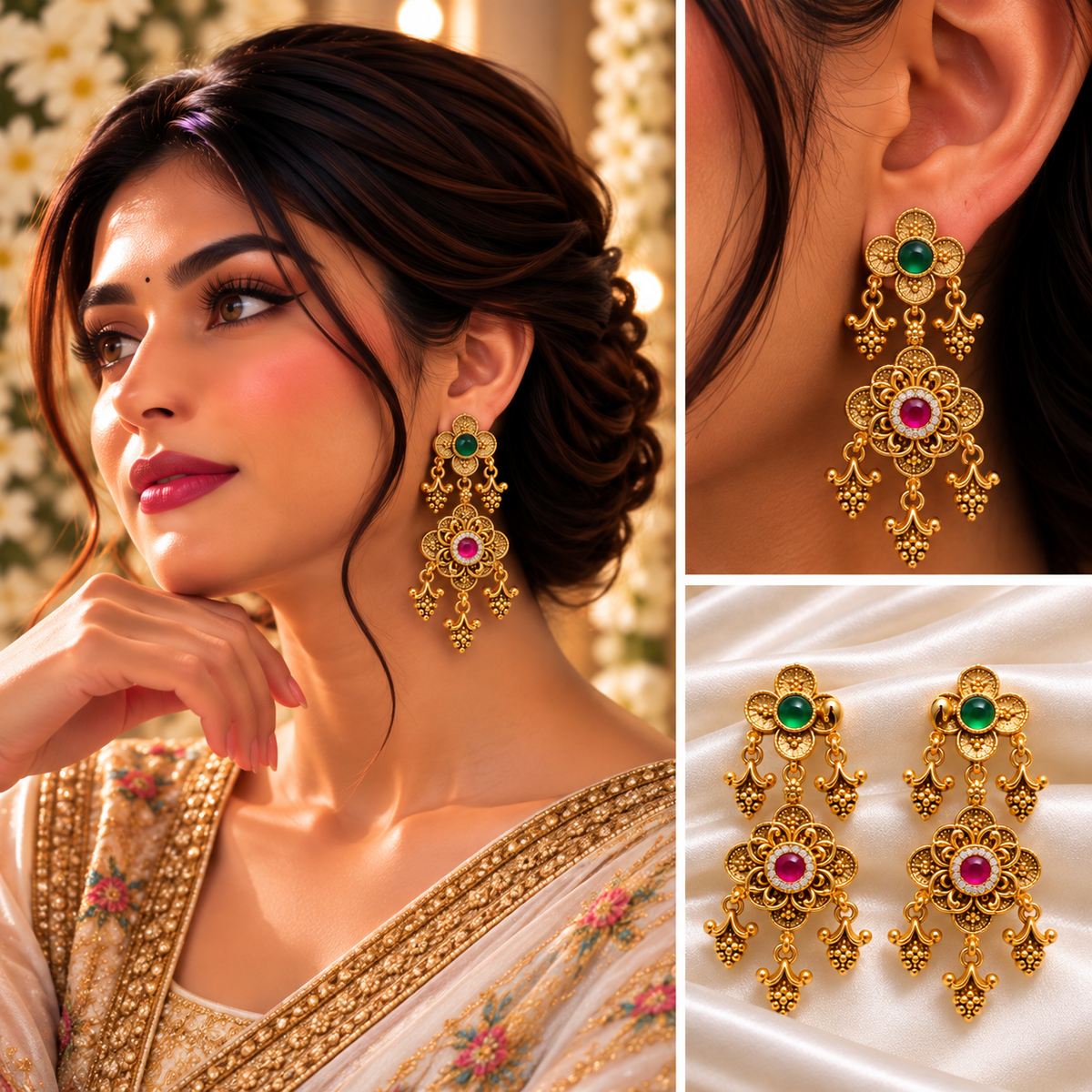 Alaya Ruby Floral Drops