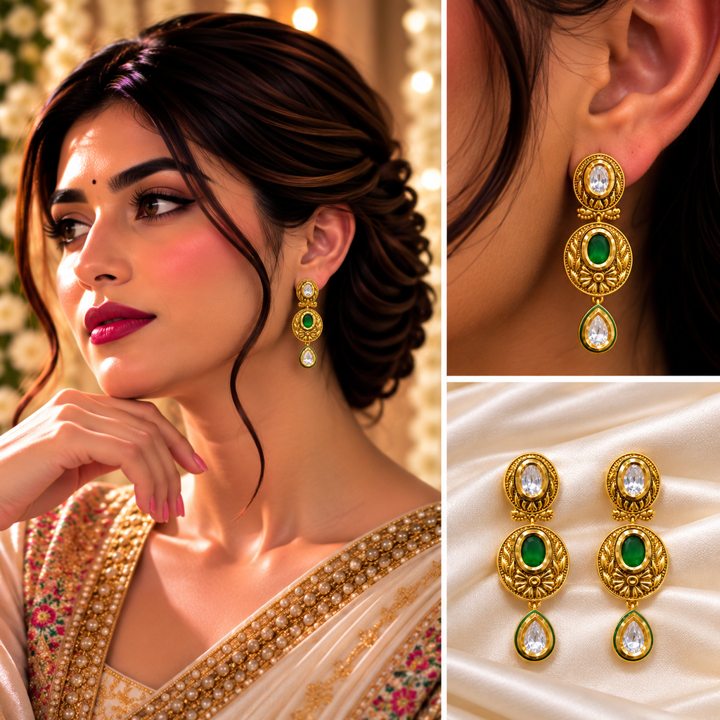 Eira Emerald Petite Earrings