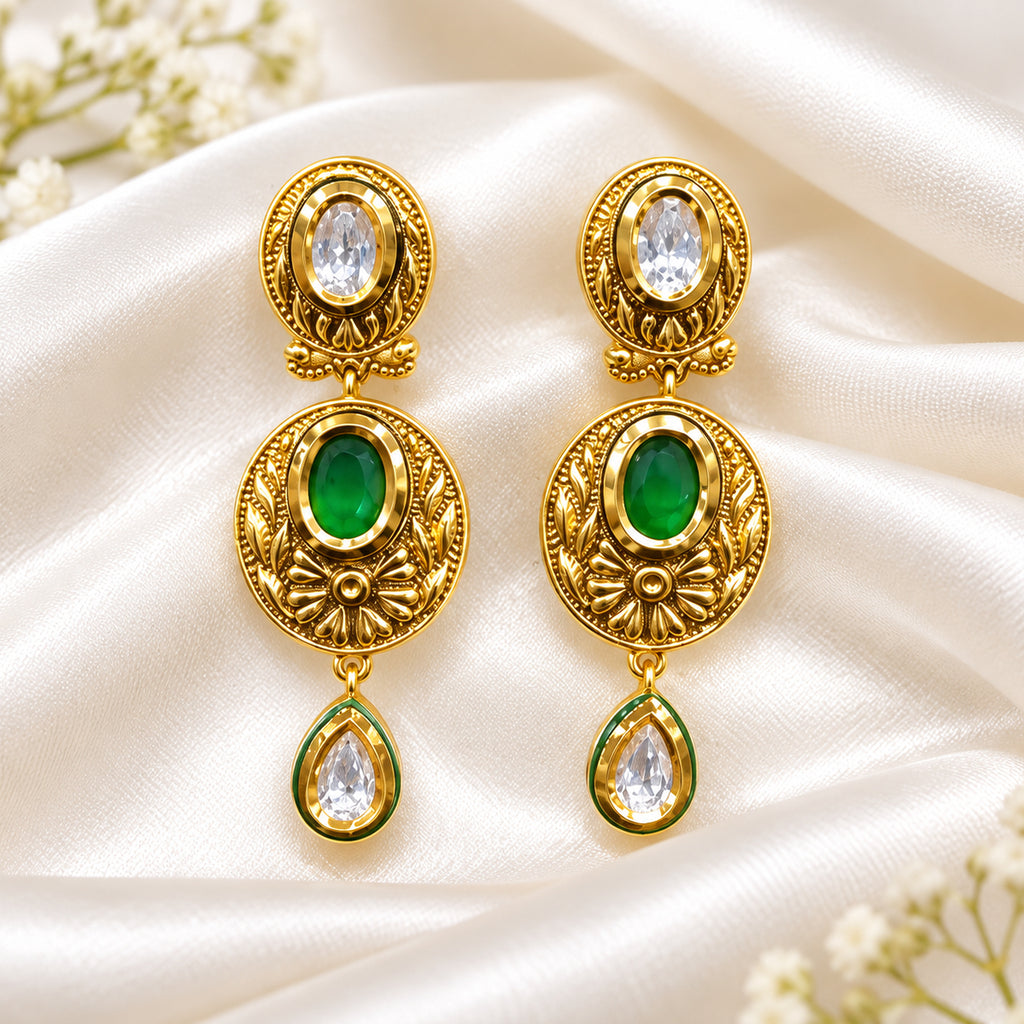Eira Emerald Petite Earrings